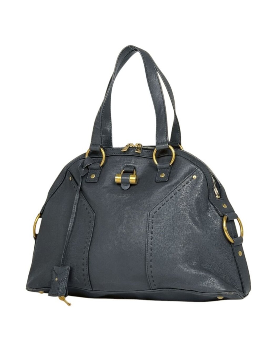 Saint Laurent Handbag Muse Rive Gauche Leather Gray